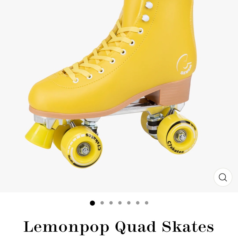 Yellow Quad Roller Skates- Retro Style